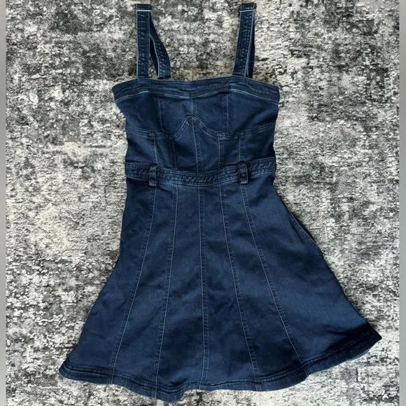 free people blue jean dress Free People Atlas Denim Mini Dress